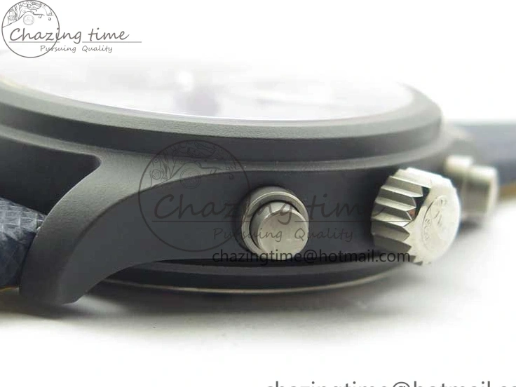 MIROTIME 0304 Reliable Pilot Chrono Blue Angels Black Ceramic ZF Best Edition on Blue Leather Strap A 7088